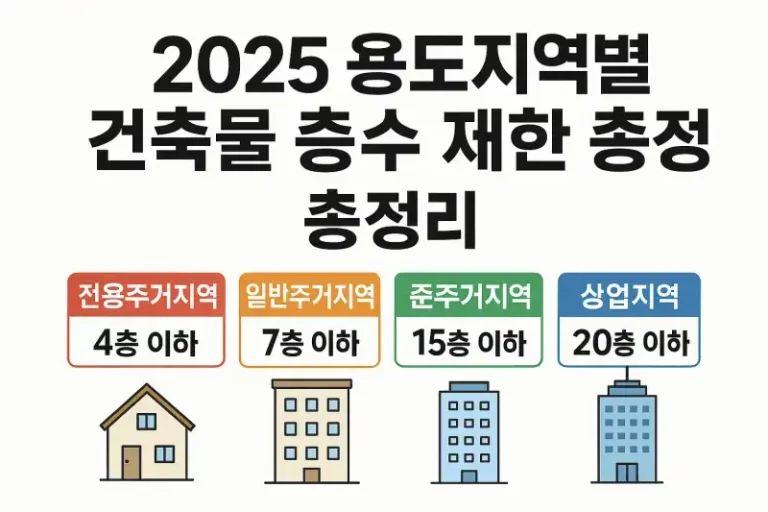 2025 용도지역별 건축물 층수 제한 총정리