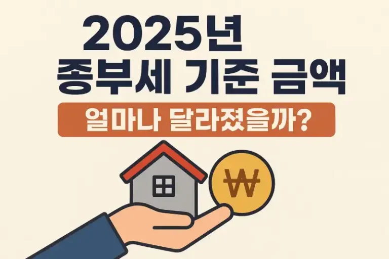2025년 종부세 기준 금액, 얼마나 달라졌을까?