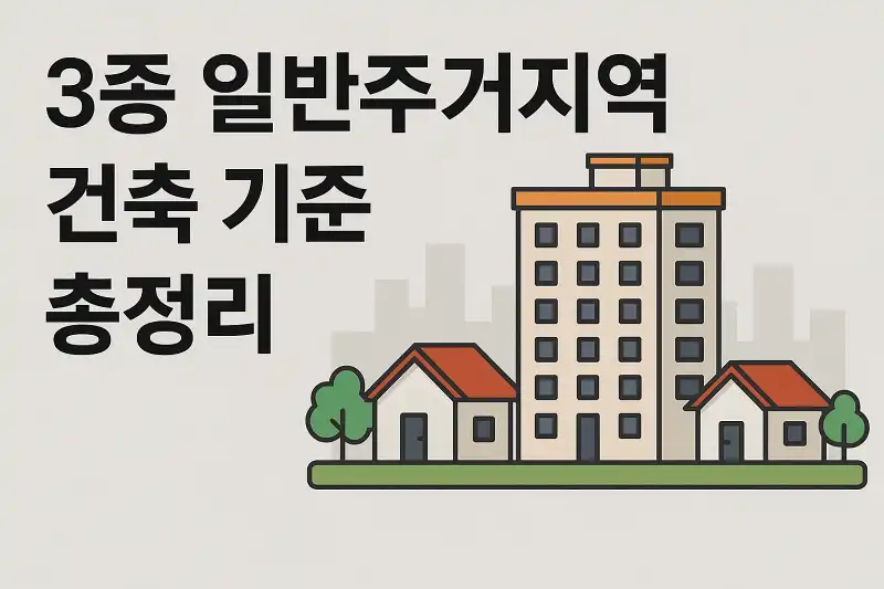 3종 일반주거지역 건축 기준 총정리