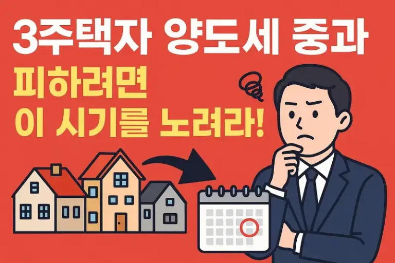 3주택자 양도세 중과 피하려면 이 시기를 노려라!