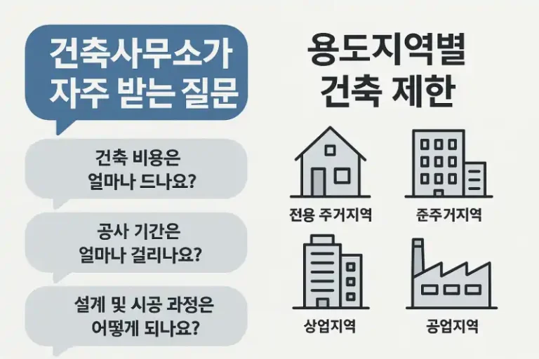 건축사무소가 자주 받는 질문과 용도지역별 건축 제한