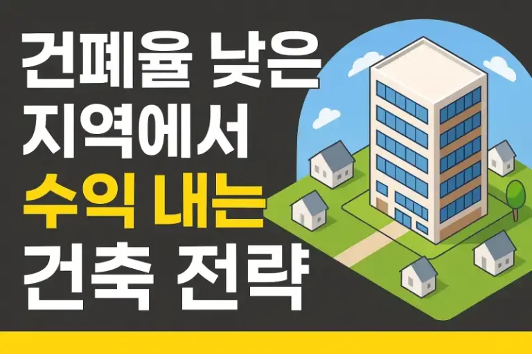 건폐율 낮은 지역에서 수익 내는 건축 전략