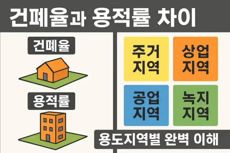 건폐율과 용적률 차이, 용도지역별 완벽 이해