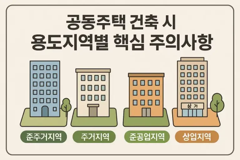 공동주택 건축 시 용도지역별 핵심 주의사항