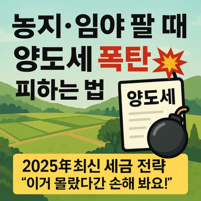 농지·임야 팔 때 양도세 폭탄 피하는 법