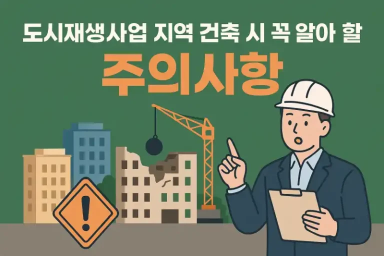 도시재생사업 지역 건축 시 꼭 알아야 할 주의사항