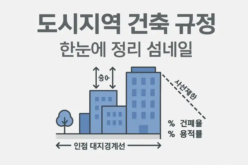도시지역 건축 규정 한눈에 정리