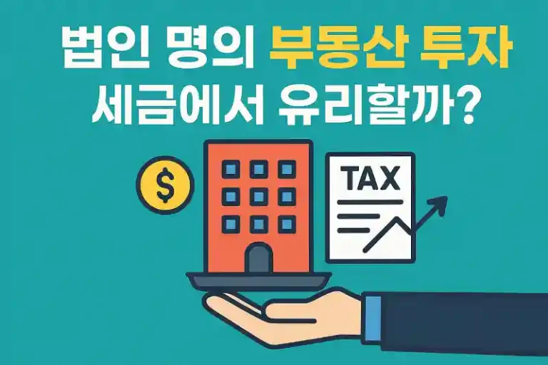 법인 명의 부동산 투자, 세금에서 유리할까?