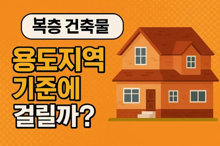 복층 건축물, 용도지역 기준에 걸릴까?