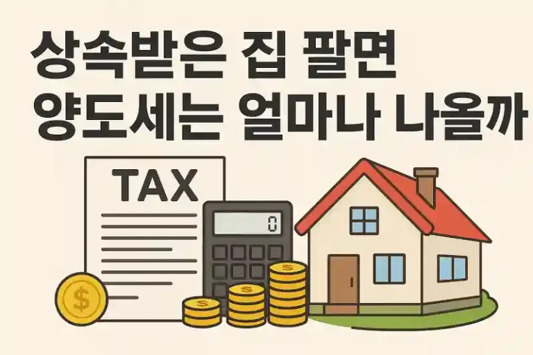 상속받은 집 팔면 양도세는 얼마나 나올까?