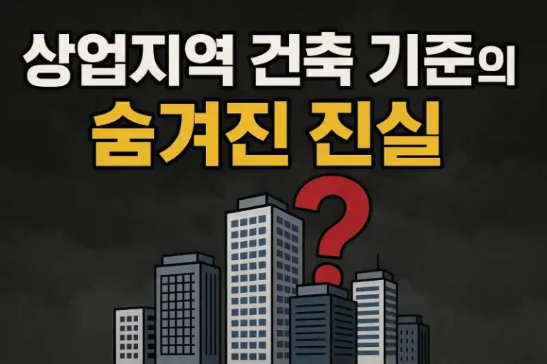 상업지역 건축 기준의 숨겨진 진실