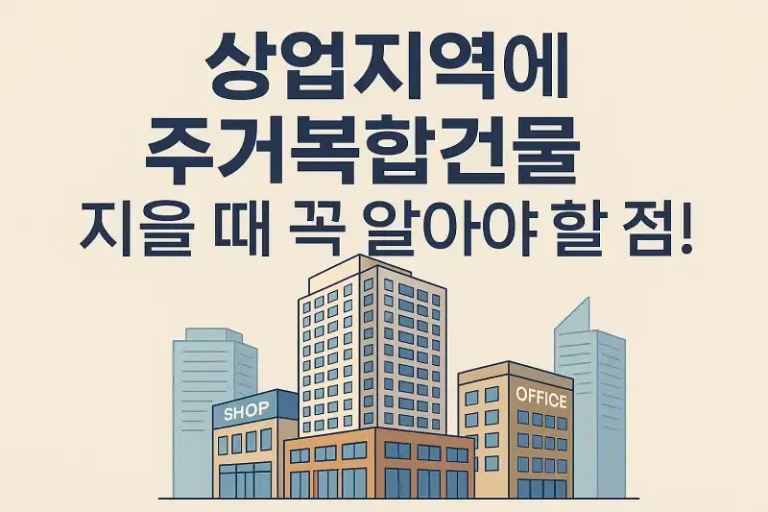 상업지역에 주거복합건물 지을 때 꼭 알아야 할 점!