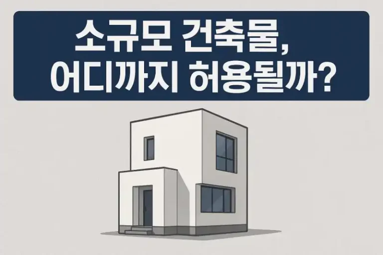 소규모 건축물, 어디까지 허용될까?