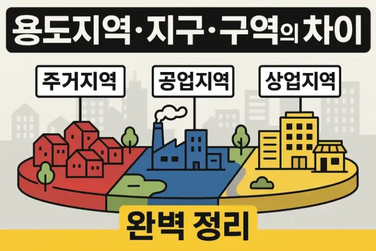 용도지역·지구·구역의 차이 완벽 정리