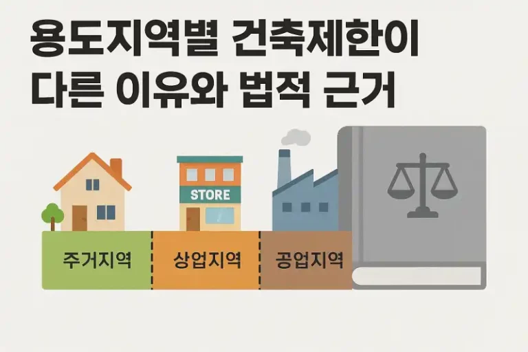 용도지역별 건축제한이 다른 이유와 법적 근거