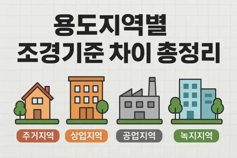 용도지역별 조경기준 차이 총정리