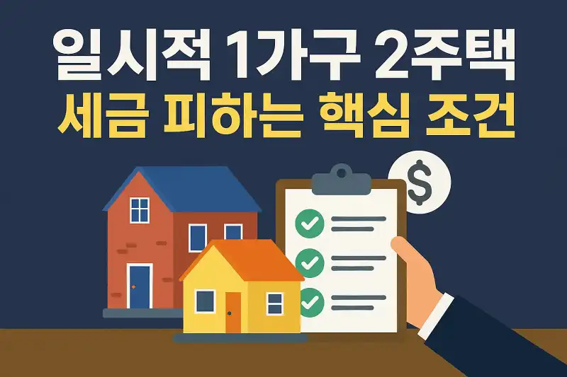 일시적 1가구 2주택, 세금 피하는 핵심 조건