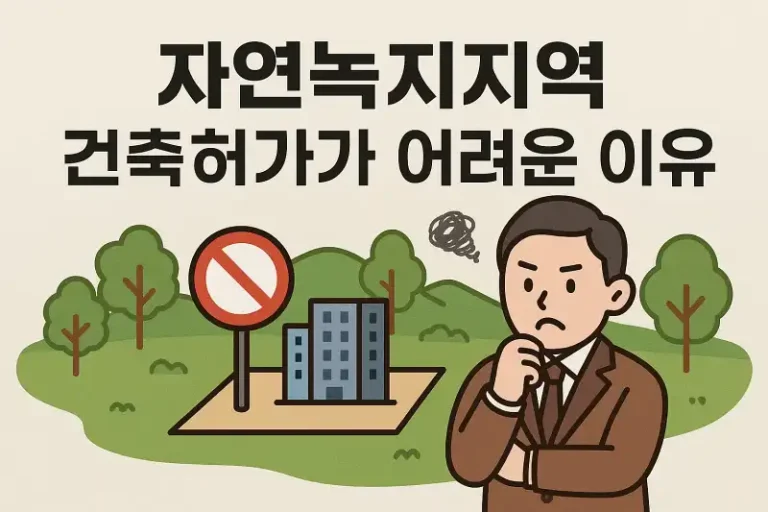 자연녹지지역 건축허가가 어려운 이유