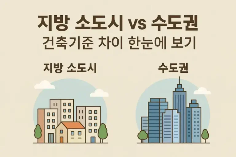 지방 소도시 vs 수도권 건축기준 차이 한눈에 보기