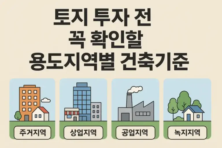토지 투자 전 꼭 확인할 용도지역별 건축기준