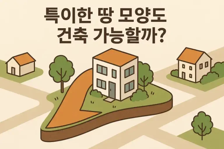 특이한 땅 모양도 건축 가능할까?