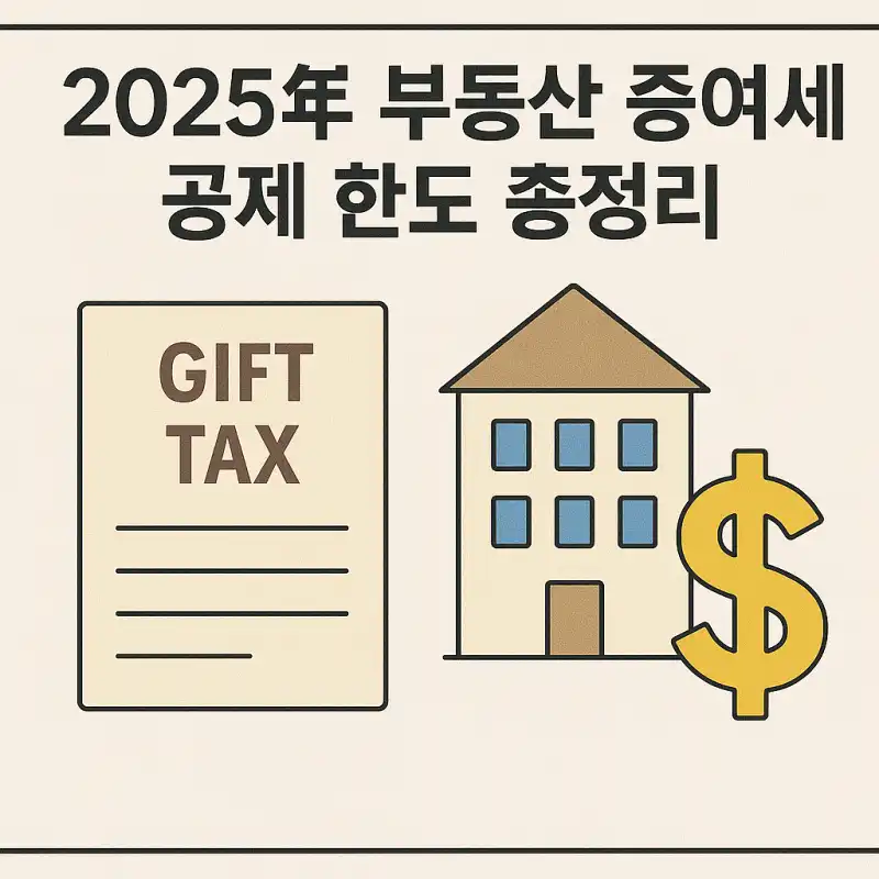 2025년 부동산 증여세 공제 한도 총정리
