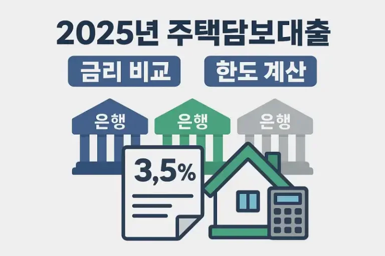 2025년 주택담보대출 금리 비교와 한도 계산