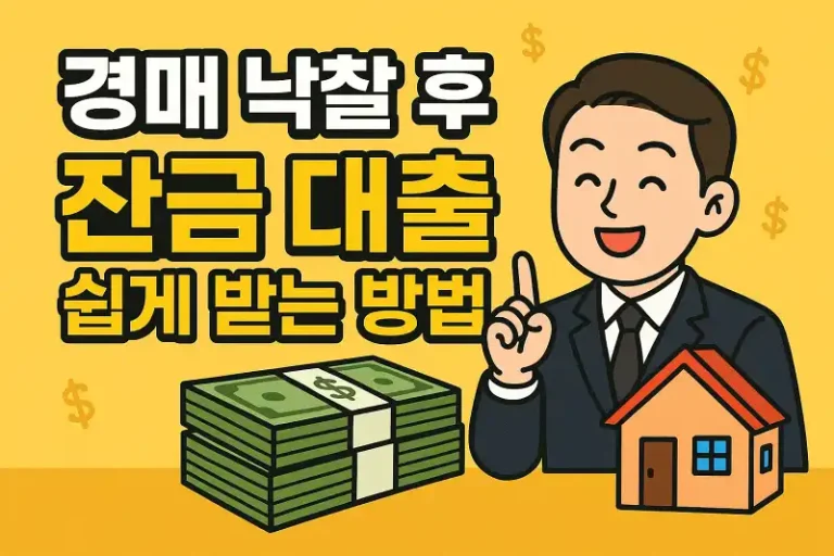 경매 낙찰 후 잔금 대출 쉽게 받는 방법