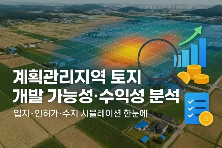 계획관리지역 토지 개발 가능성과 수익성 분석