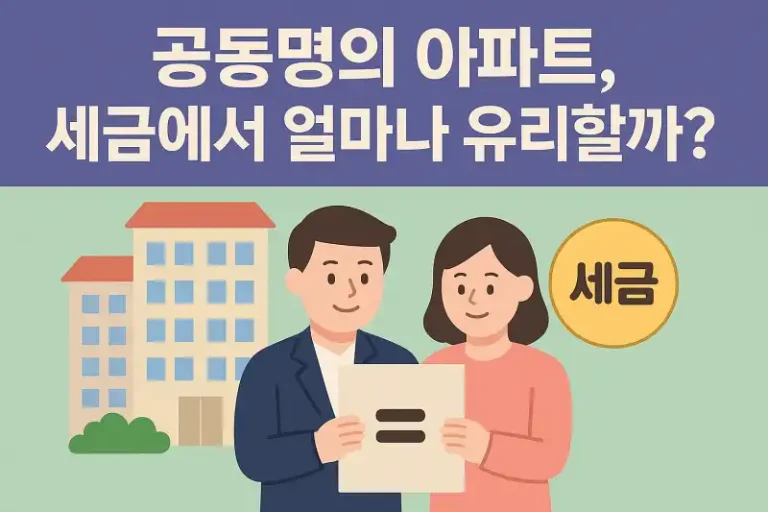 공동명의 아파트, 세금에서 얼마나 유리할까?