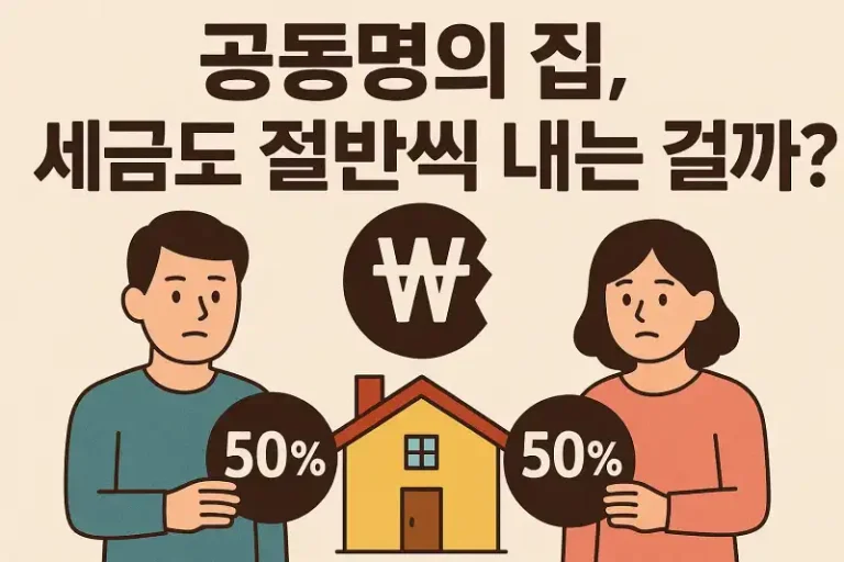 공동명의 집, 세금도 절반씩 내는 걸까?