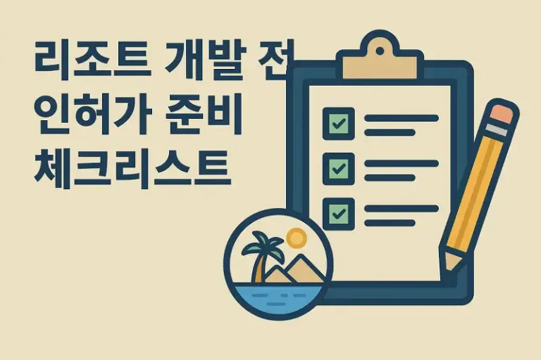 리조트 개발 전 인허가 준비 체크리스트