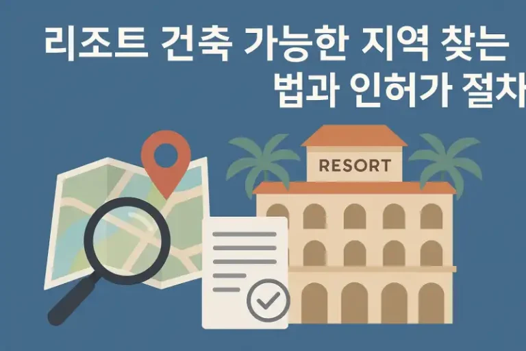 리조트 건축 가능한 지역 찾는 법과 인허가 절차