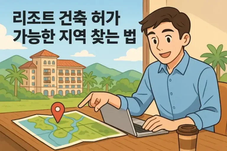리조트 건축 허가 가능한 지역 찾는 법