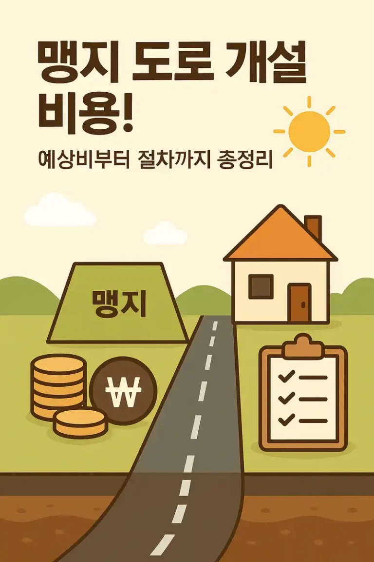맹지 도로 개설 비용! 예상비부터 절차까지 총정리