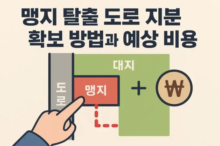 맹지 탈출 도로 지분 확보 방법과 예상 비용