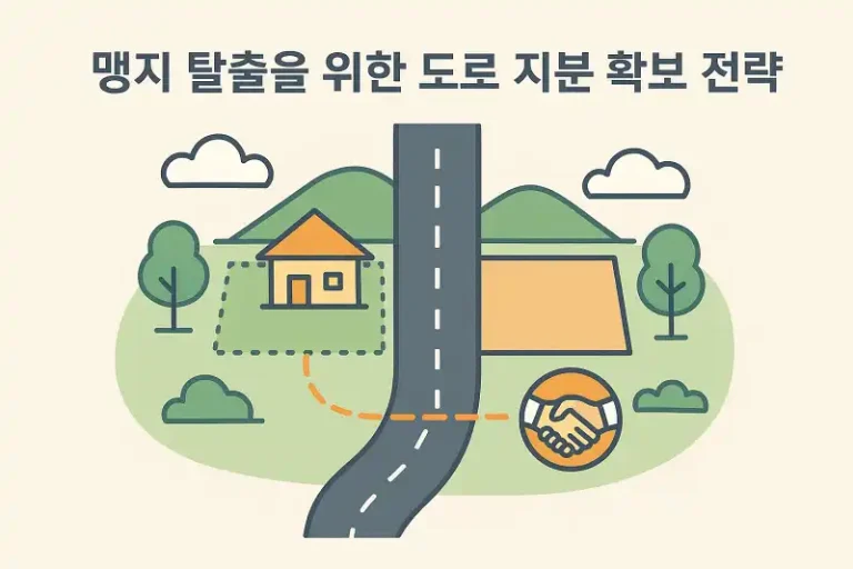 맹지 탈출을 위한 도로 지분 확보 전략