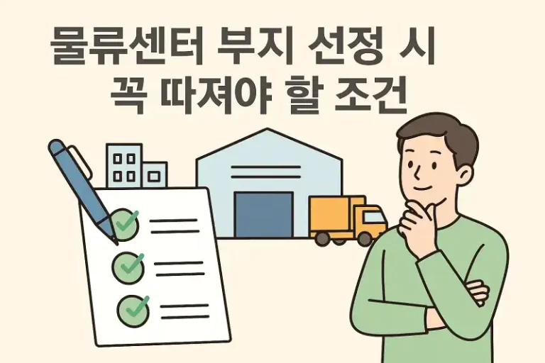물류센터 부지 선정 시 꼭 따져야 할 조건