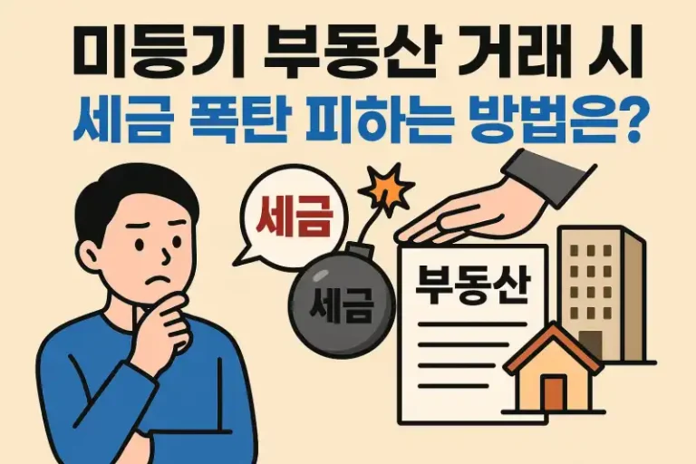 미등기 부동산 거래 시 세금 폭탄 피하는 방법은?