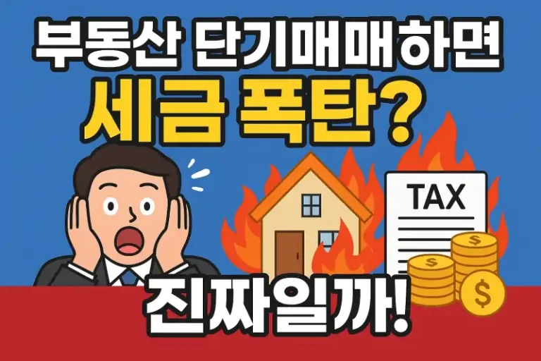 부동산 단기매매하면 세금 폭탄? 진짜일까!