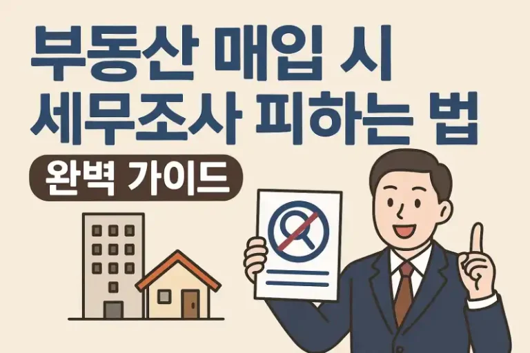 부동산 매입 시 세무조사 피하는 법 완벽 가이드
