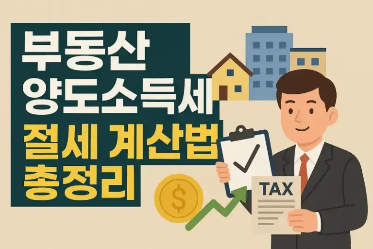 부동산 양도소득세 절세 계산법 총정리
