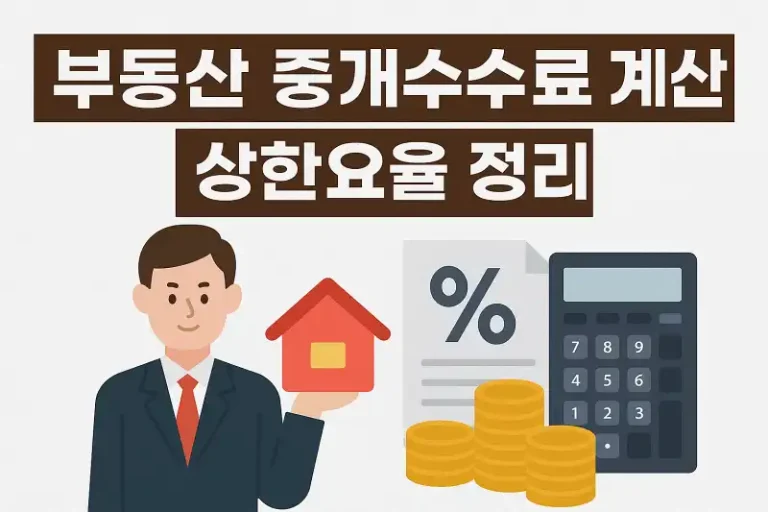 부동산 중개수수료 계산과 상한요율 정리