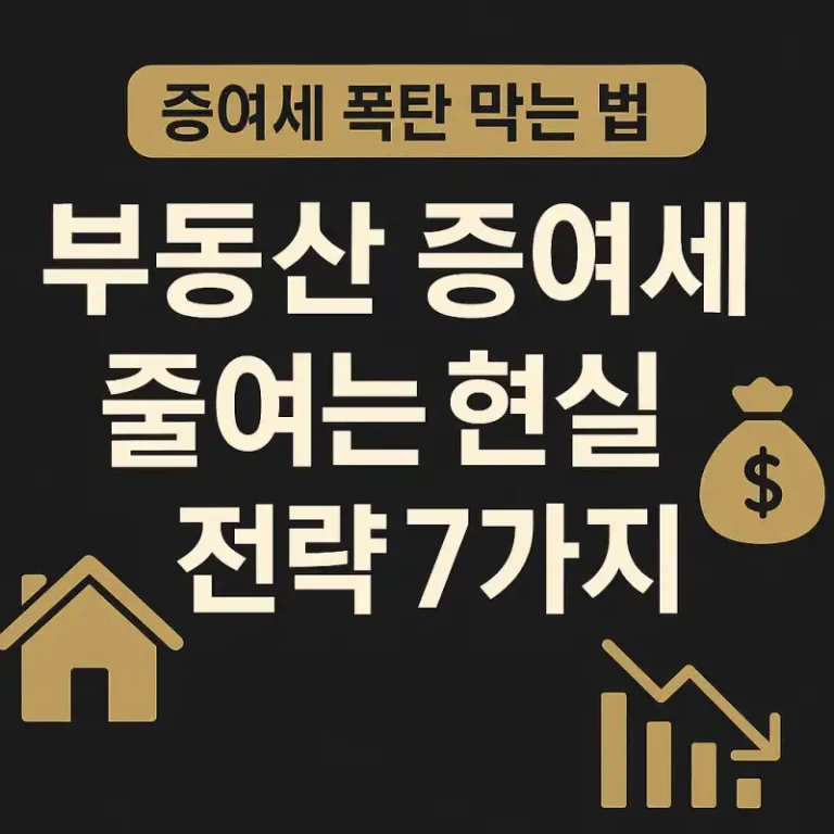 부동산 증여세 줄이는 현실 전략 7가지