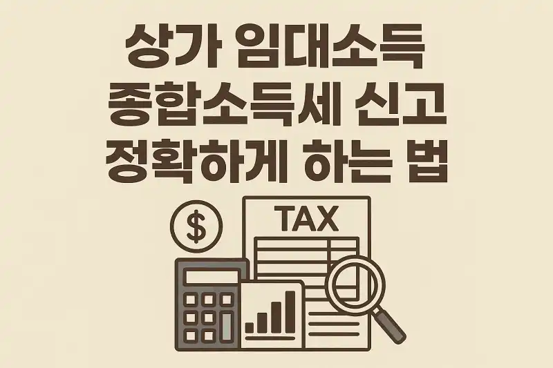 상가 임대소득 종합소득세 신고 정확하게 하는 법