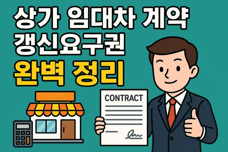 상가 임대차 계약 갱신요구권 완벽 정리
