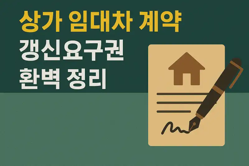 상가 임대차 계약 갱신요구권 완벽 정리