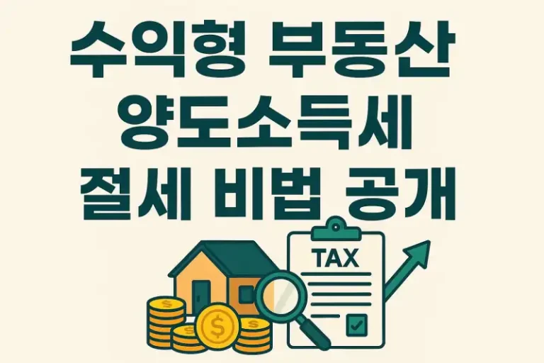 수익형 부동산 양도소득세 절세 비법 공개