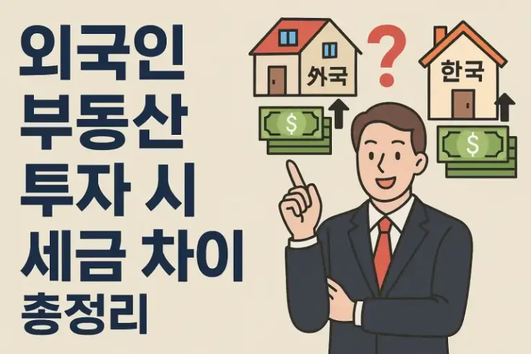 외국인 부동산 투자 시 세금 차이 총정리