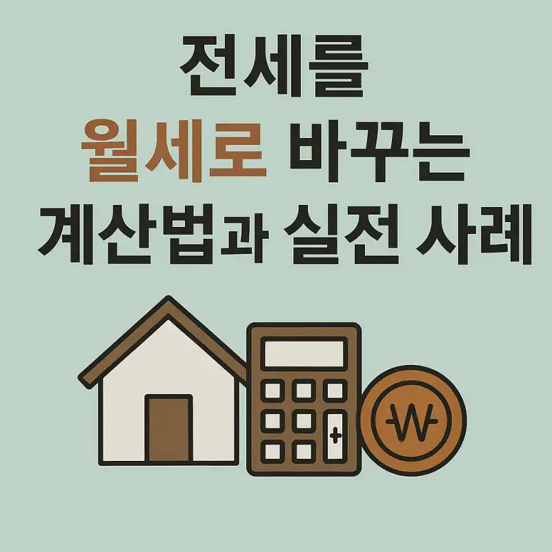 전세를 월세로 바꾸는 계산법과 실전 사례
